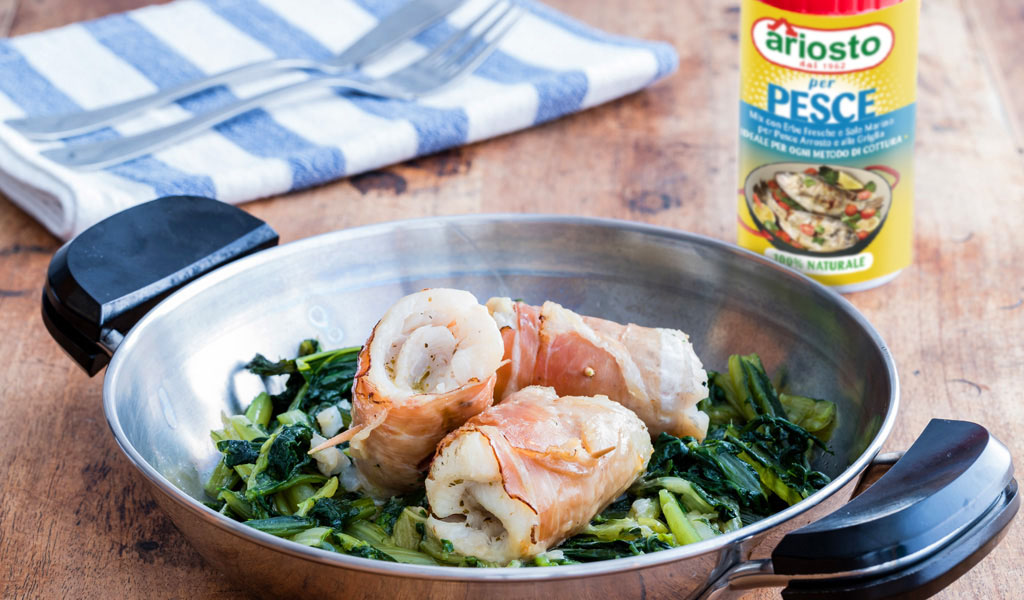 Ricette Ariosto: Involtini di pesce e speck